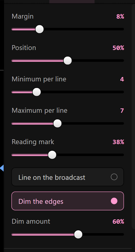 The reading mark, the dim switch, and how much to dim